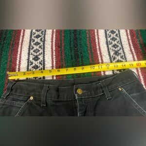 Carhartt Double Knee Pants Made In USA Black 30X28 Union Made Distressed.